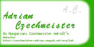 adrian czechmeister business card